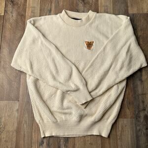 Vintage US Naval Academy Sweater Men's Large Knit Athletic Training Cotton 4402